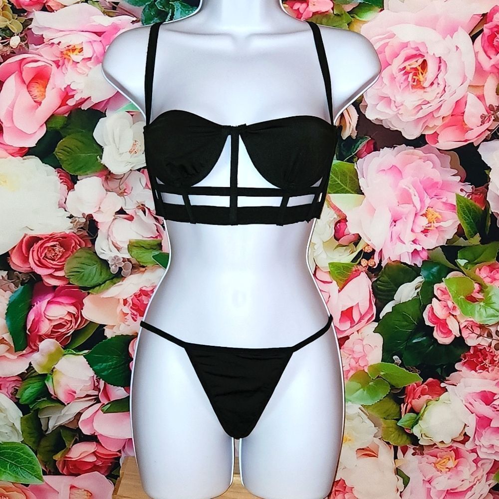 NEW Cage Bra and Thong Set